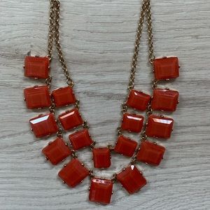 Brand New Baublebar Double-layered Statement Necklace in Coral